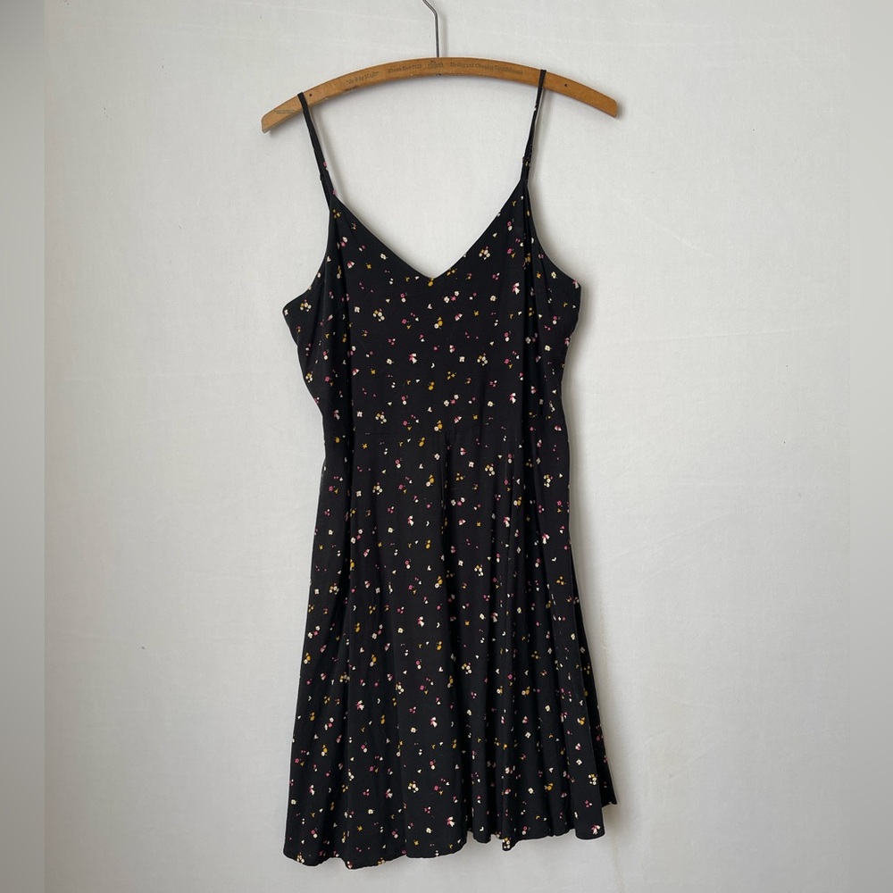 Rayon Micro Floral Slip Dress Mini S